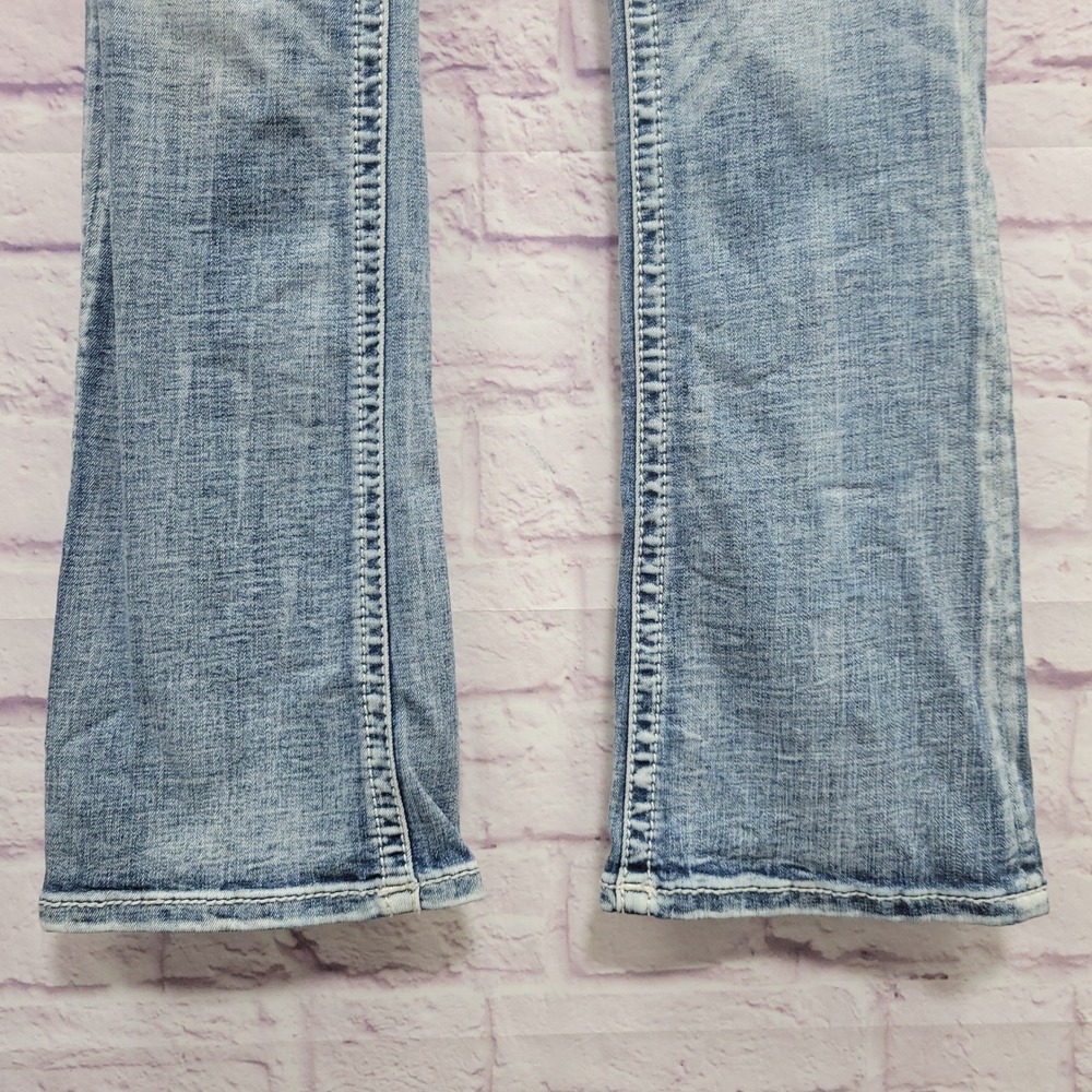 Miss Me Low Rise Bootcut Jeans Womens Sz 23 Fits 26 Embellished Sequins Y2K - Picture 9 of 10